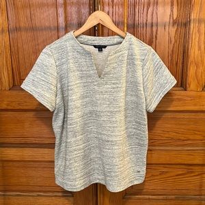 Tommy Hilfiger Short Sleeve Grey Knit Top